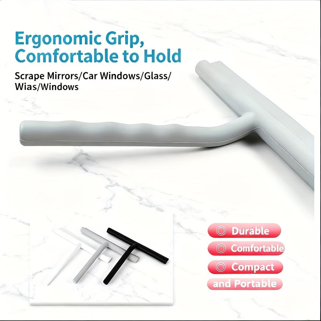 Silicone Multifunctional Shower Squeegee for Shower Doors, Bathrooms, and Car Windows