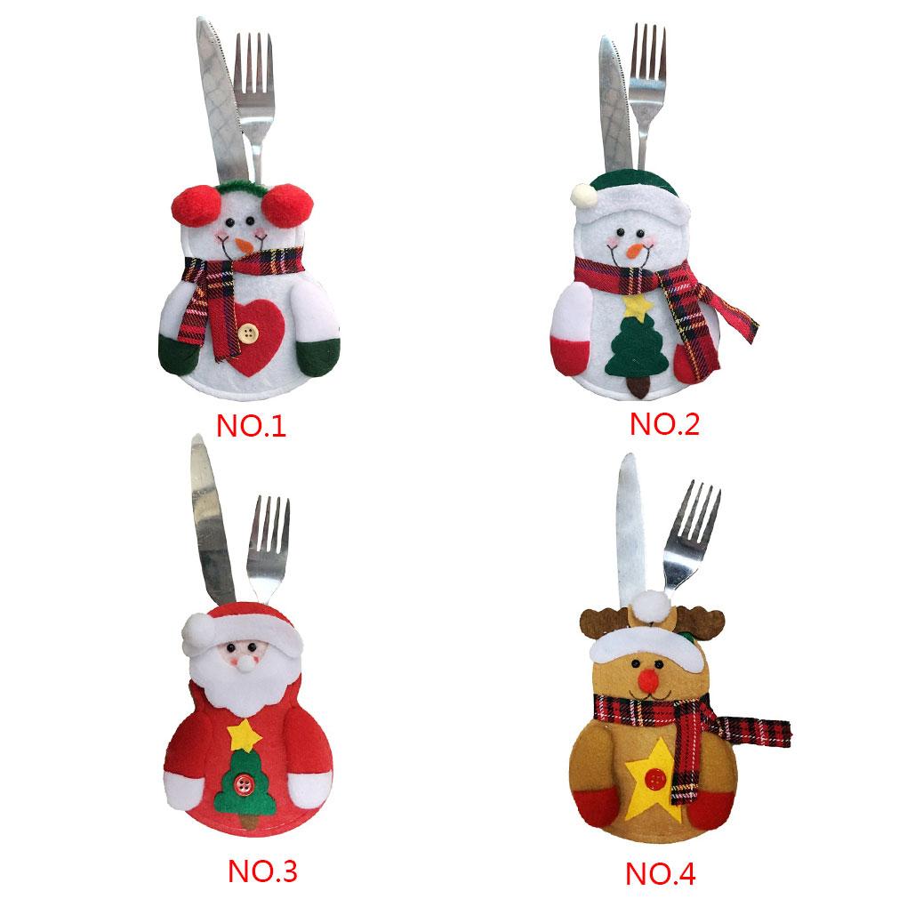 Weihnachten Xmas Besteck Geschirr Halter Gabel Löffel Tasche Hülle Etui