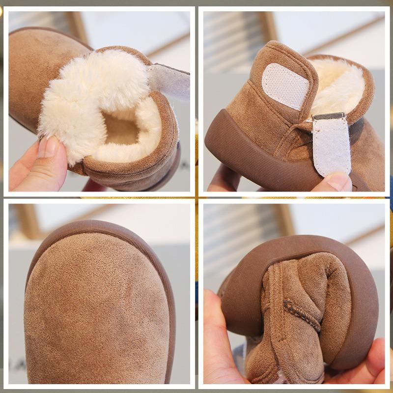 Winter Baby Girl Shoes  Toddler Snow Boots Children Infant Plush Warm Kids Short Boots Boys Cotton Shoes Size 15-24
