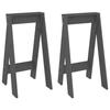 VidaXL 2x Bar Chairs Kitchen Stools Bistro Seats Living Room Furniture Indoor Counter Grey 40x40x75 Cm Wood 823671