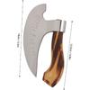 Diydeg Pizza Cutter Axe, Multi Purpose Stainless Steel Handmade Pizza Cutter with Anti Slip Pine Handle, Medieval Pizza Cutter Kitchen Tools for