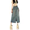 Women's High Waist Denim A-Line Skirt - Retro Loose Mid-Length for Autumn 2024
