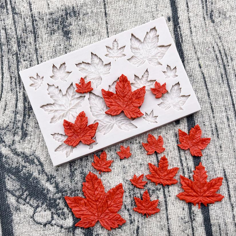 Maple Leaves Silicone Sugarcraft Mold Resin Tools Cupcake Baking Mould Fondant Cake Decorating Tools