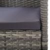 Garden Chairs with Cushions in Dark Grey 2 pcs. Grey Poly Rattan