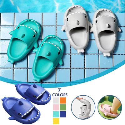 Boys, Girls And Children Cartoon Shark Soft Sandals And Sandals Slippers