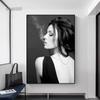 Beautiful Fashion Sexy Woman Portrait Posters and Prints Canvas Painting Black and White Wall Art Pictures for Modern Home Decor