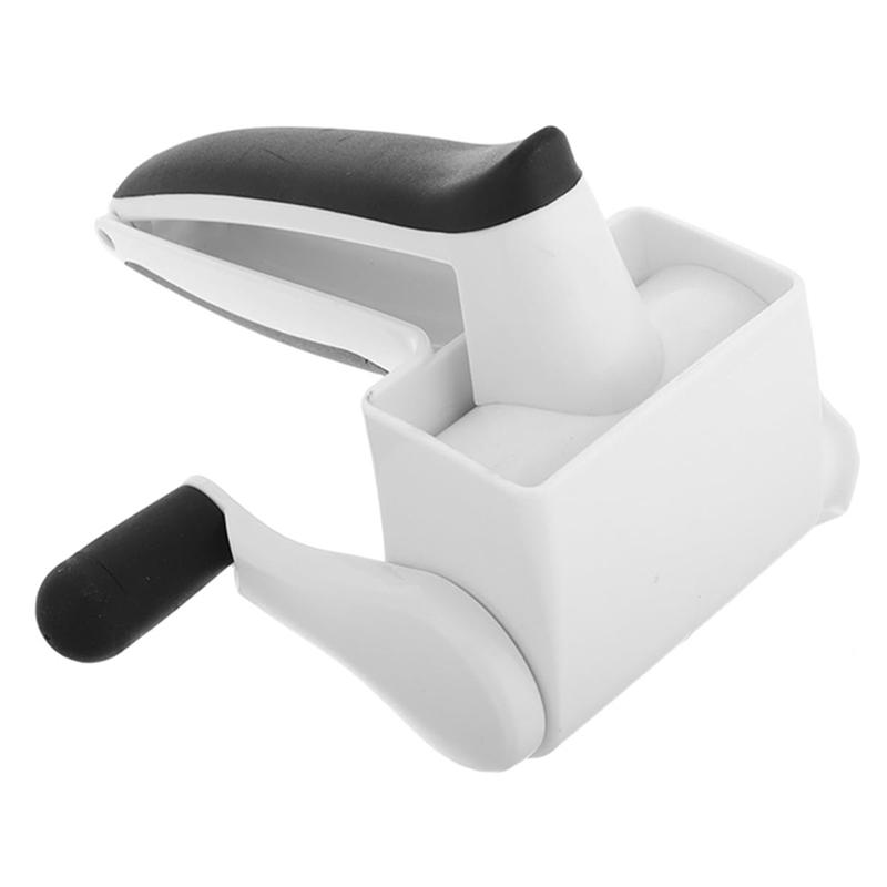 A95I-Stainless Steel& ABS Hand Crank Cheese Shredder With Rotating Drum, White Dishwasher Safe Rotary Cheese Grater
