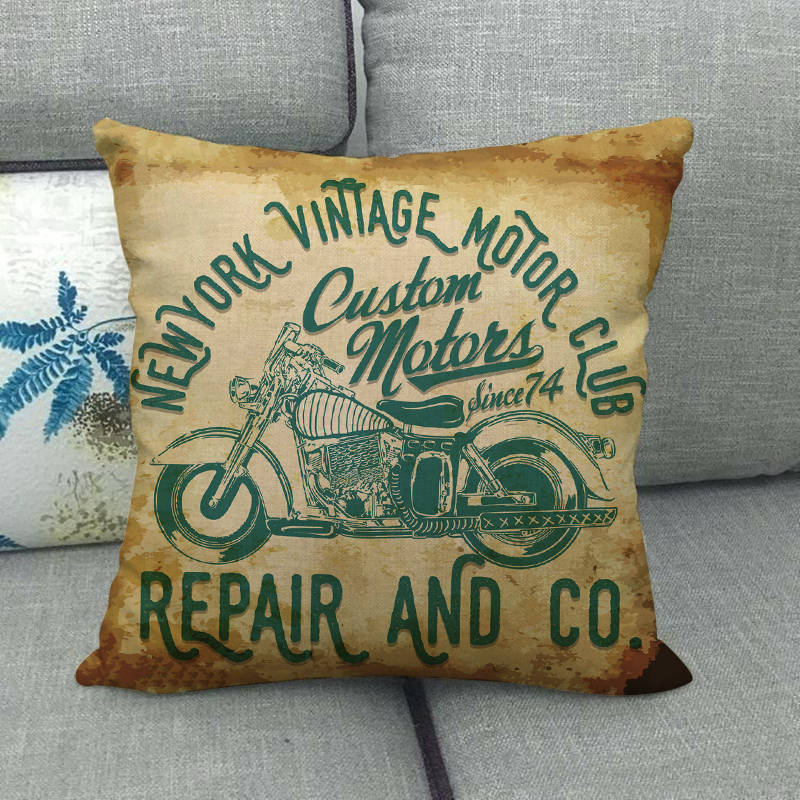Nordic Retro Collection Digital Printing Short Plush Pillow Covers Decorative For Car Sofa Office Cushion Cover Home Goods
