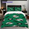 Celtics Spirit Green White Glory Three-piece set(1 * duvet cover + 2 * pillowcase, without core)Duvet cover and pillowcase Soft and comfortable
