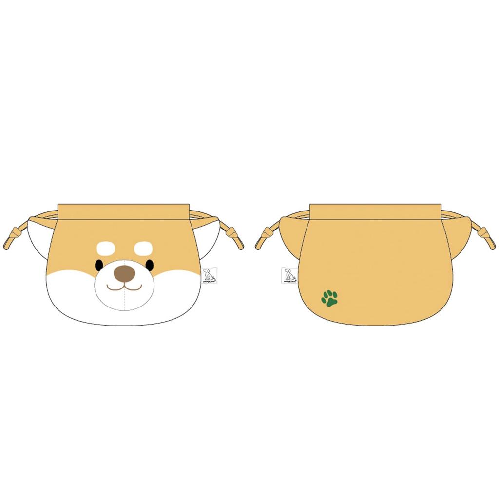 Fluffy Shiba Inu Drawstring H16 x W20cm decorative [Marushin] Bag, Approx. (excluding parts)