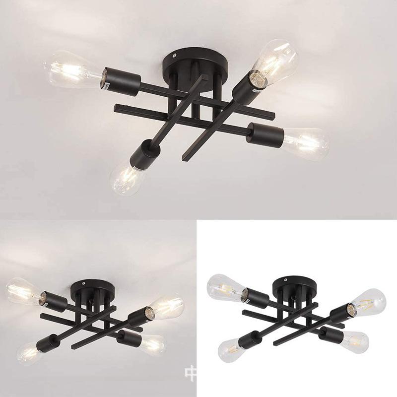 New Nordic Industria Designl Ceiling Lamp Living Room Lamp Bar Table Creative American Simple Living Room Bedroom Ceiling Lamp