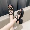 Flowers Open Toe Sandals for Women Designer Luxury Comfortable Shoe Casual Beach Slippers for Women Fashion Platform Women Shoes