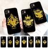 Capa de celular com logotipo de anime Saint Seiya para iPhone 11 12 13 Mini Pro Max 8 7 6 6S Plus X 5 SE 2020 XR XS Funda Case