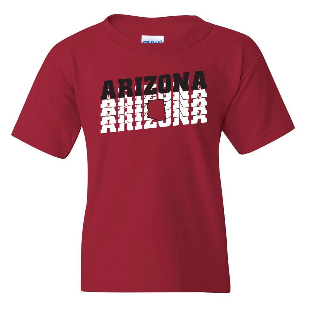 Arizona Retro Repeat - American Football Sports Team T Shirt - Cardinal