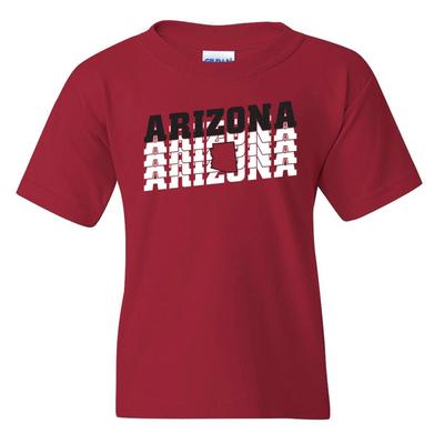 Arizona Retro Repeat - American Football Sports Team T Shirt - Cardinal
