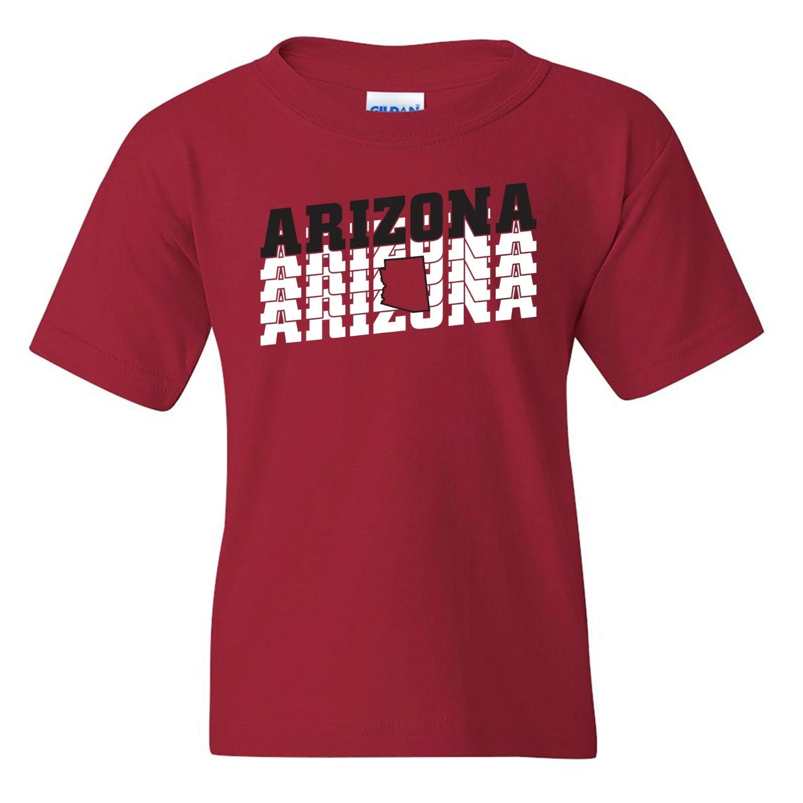 Arizona Retro Repeat - American Football Sports Team T Shirt - Cardinal L