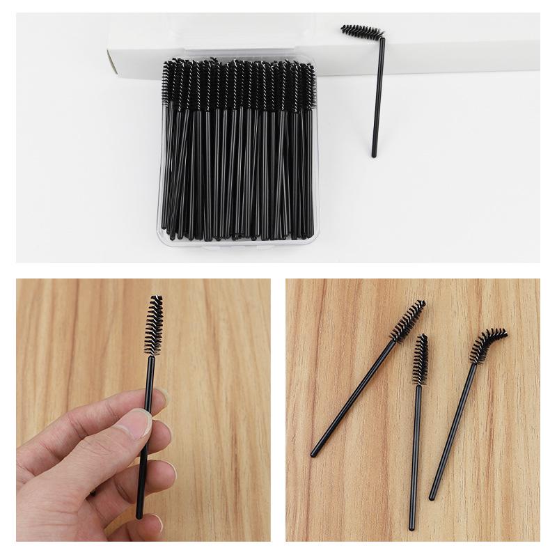 Portable Extra Fine Disposable Eyebrow & Eyelash Spiral Brush for Extensions