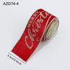 2m/Roll 6.3cm Flocked Christmas Ribbon Glitter Merry Christmas Letter Printed Ribbons For Xmas Holiday Gift Wrapping Bow Decor