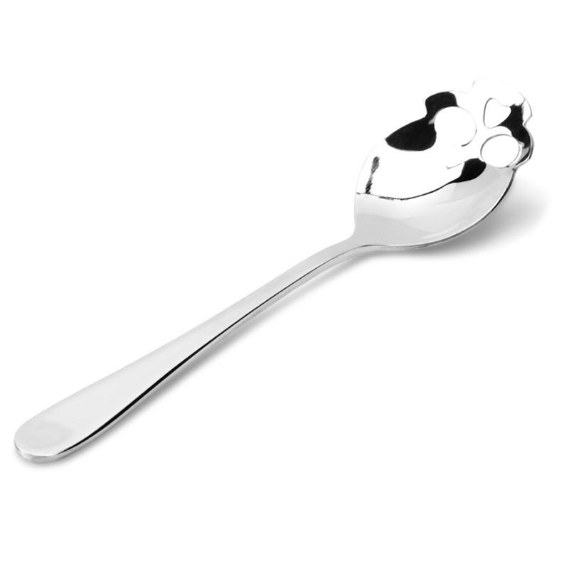 New Skull Spoon Creative Skull Spoon Reduce Sugar Salt Spoon Stainless Dessert Ice Cream Spoon