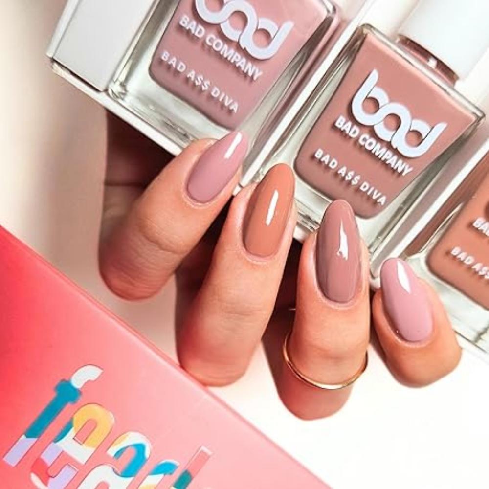 

Комбінований лак для нігтів No Toxin (10 мл кожен X 3) | Фарба для нігтів, що швидко висихає, довговічна, стійка до сколів | Веганський, без жорстокості | Гель-лак для нігтів крем-фініш (10Ml Each X 3)