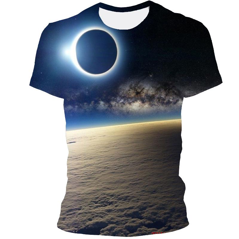 Trička s grafikou Vast Starry Sky Universe Pro muže Letní móda Tričko se vzorem 3D Vesmír Planeta Osobnost Trička v cool stylu