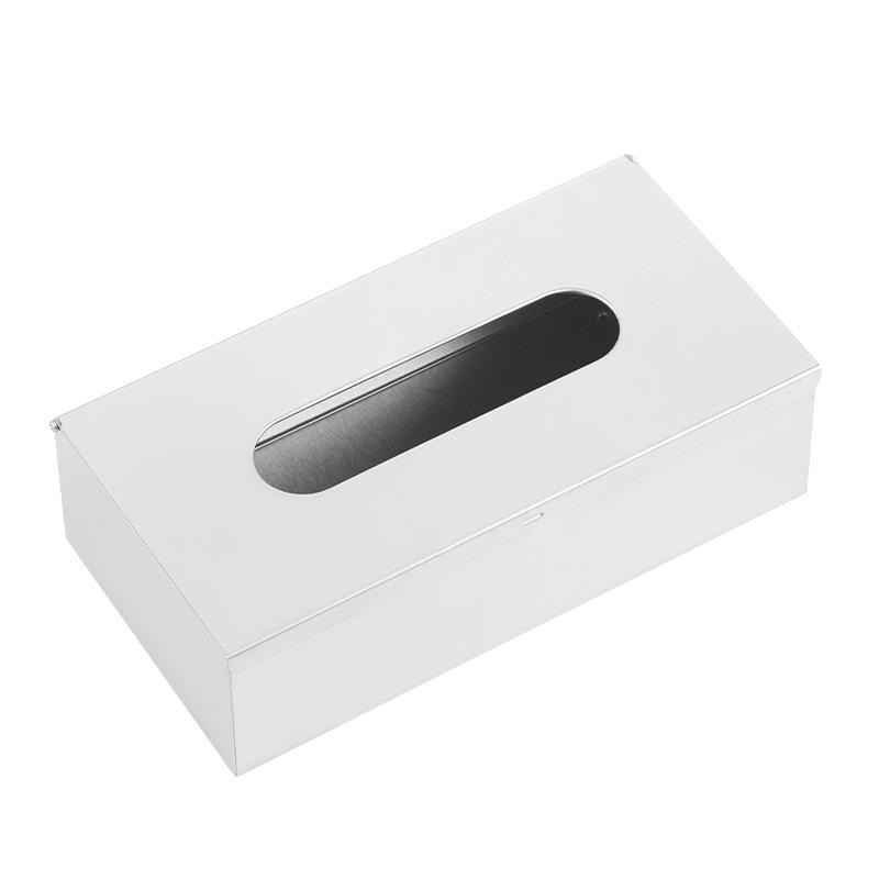 Stainless Steel Wall-Mounted Tissue Box for Hotel, Coffee Table, Restaurant, or Bathroom - Multi-Functional Pull-Out Design