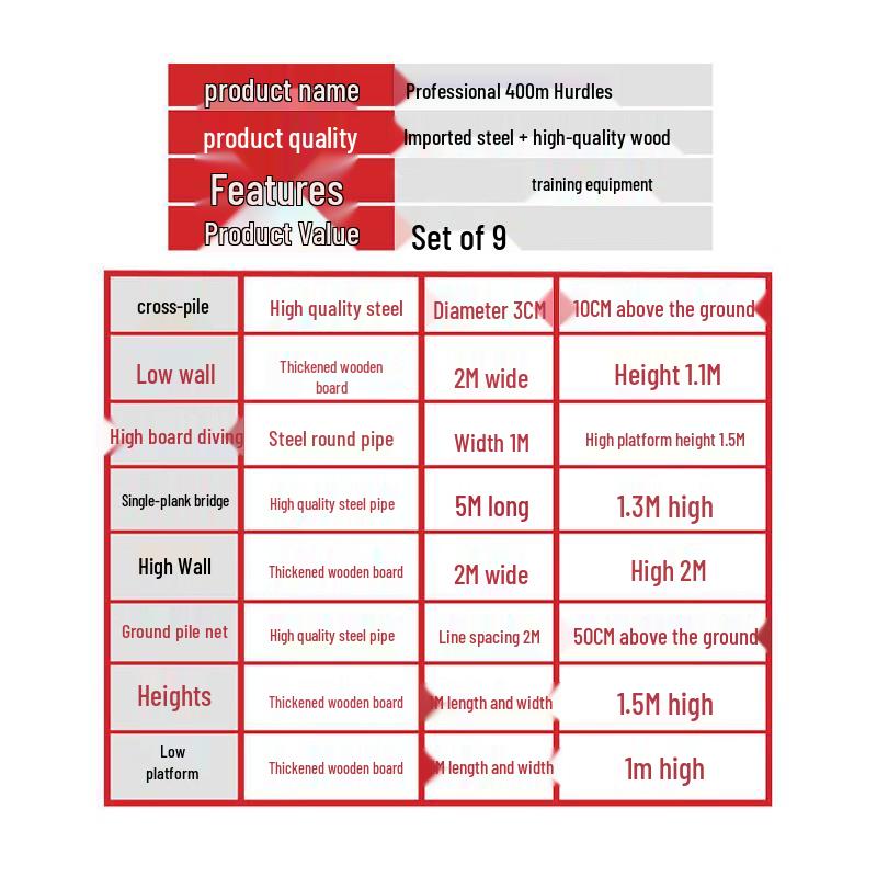Professional Outdoor 400M Obstacle Training Equipment