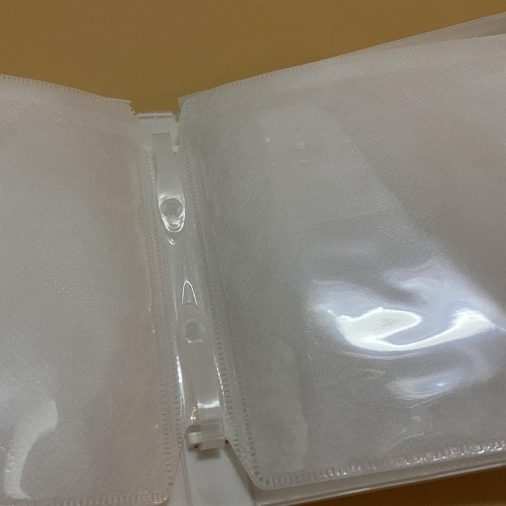 4/6/12 Internal Pages High-capacity Portable CD Storage Bag White PP CD Holder with Internal Pages CD Case Discs Storage