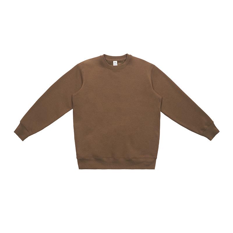 Men's Silver Fox Velvet Warm Round Neck Sweatshirt - Loose, Casual, Plus Velvet, Thickened for Autumn/Winter.