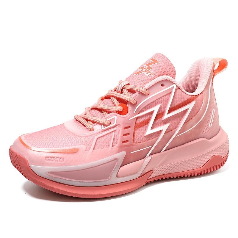 Basketball Shoes Men's and Women's Mesh Breathable Non-slip Wear-resistant Shock Absorption Actual Combat Lightweight Soft Sole Student Fluorescent