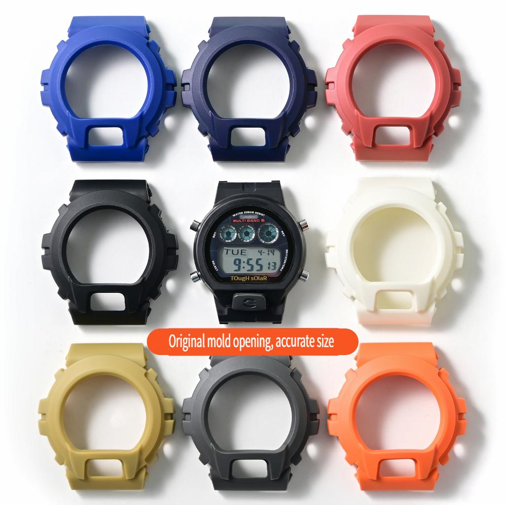Für Casio G-Shock DW-6900/6600/6930 Ersatz Gummi Silikon Mattes Uhrenarmband Armband Armband + Gehäuse