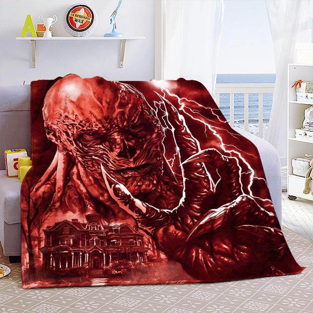 Eddie Munson Stranger Things Tragbare Warme Überwurfdecken für Bettwäsche Reise