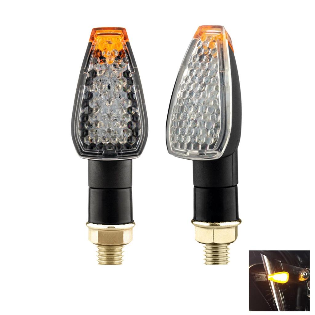 4 pcs Motorcycle LED Turn Signals Fishscale Flashing Motorbike LED Bendable Daytime Running Lights Universal Car Accessories