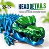 Creative Desktop Decoration 3D Printed Articulated Crocodile Toy, Flexible Reptile Figure, Animal Fidget Toy for Unique Gift Stress Relief,