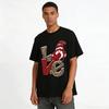 Love Gnome Print Top Retro Plaid Leopard Patchwork Casual T-Shirt Pure cotton T-shirt