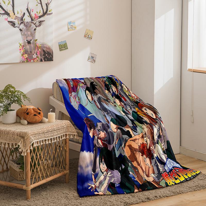 Cartoon Sunman Academy Serie Doppelseitige Flanell 3D Digitaldruck Decke Decke