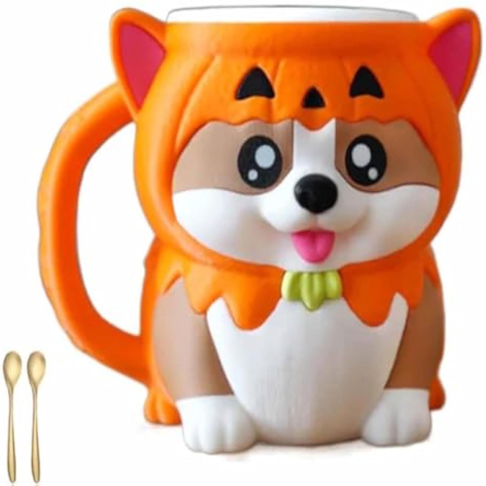 

Держатель для пинтовой чашки со щенком, 3D-печатная чашка с ручкой и ящиком для закусок, милый герметичный держатель для пинтовой чашки мороженого со щенком One Size