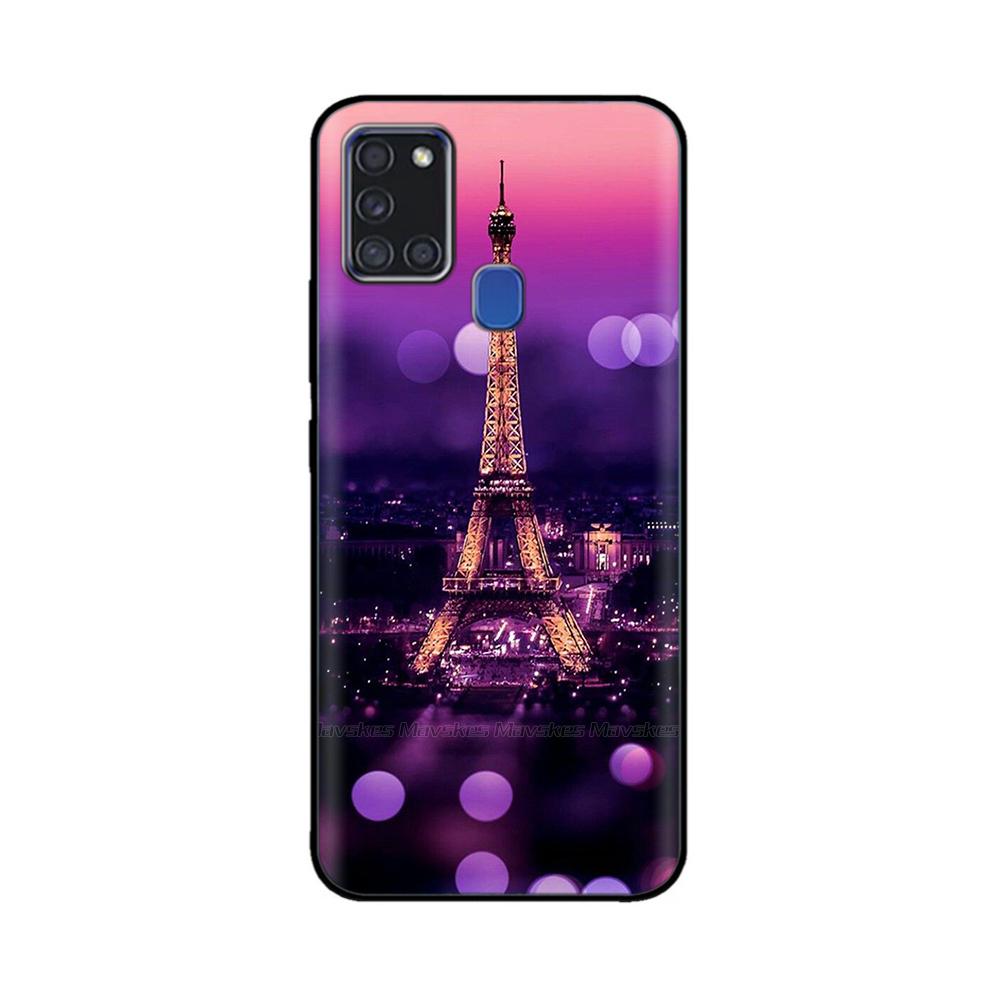 For Samsung A21S Case Silicone Back Protector Phone Soft TPU Bumper Case On For Samsung Galaxy A21s GalaxyA21s A 21s A217 Cover