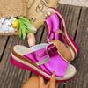 Women Wedge Slippers 2025 Platform Shoes Women Anti-Slip Wear-Resistant Sandals Fashion Round Toe Open Toe Slippers Slides Women