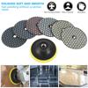 7pcs 4 Inch/100mm Diamond Polishing Pads Dry Polishing Kit 30-3000 Grit Diamond Grinding Pads with M14 Backer Pad Polishing