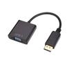 Monitor/AV kabely a adaptéry Adaptérový kabel 1080P Dp Displayport samec na Vga samice konvertorový kabel černý