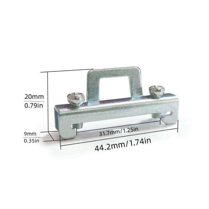 Single Layer Iron Made Rail Fixing Clips, Household 35mm Standard Guide Rail Mount Installation Accessories