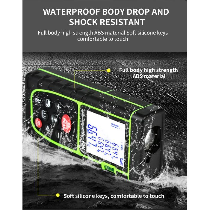 Laser Distance Meter 40M 60M 80M 100M  No Battery Rangefinder  Tape Range Finder Build Measure Device Ruler Test Tool