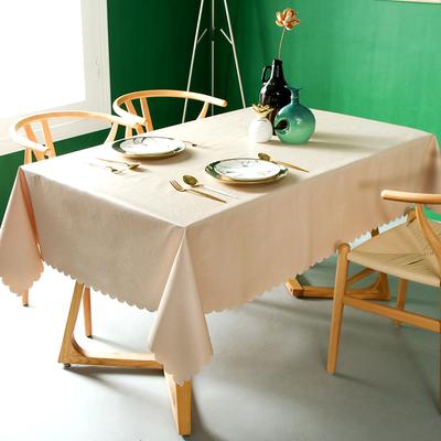 PVC-Tischdecke für den Küchentisch, Beige, dekorativ, wasserdicht, ölbeständig, modern, rechteckig, Tischdecke, Teetischdecke