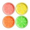 Fruit-Themed Disposable Picnic Set: Lemongrass, Strawberry, Watermelon, Pineapple Plates, Gold Foil Lace Party Plates, Cups & Napkins.