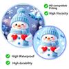 Holiday Decorative Gifts for Friends Christmas Window Clings, Cute Cartoon Snowman Stickers, Winter Snowflake Double-Sided Wall Stickers Static Glass
