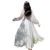 2026 Sanya Beach Resort Dress, White Chiffon, Large Hem, Extra Long, High-End Feel