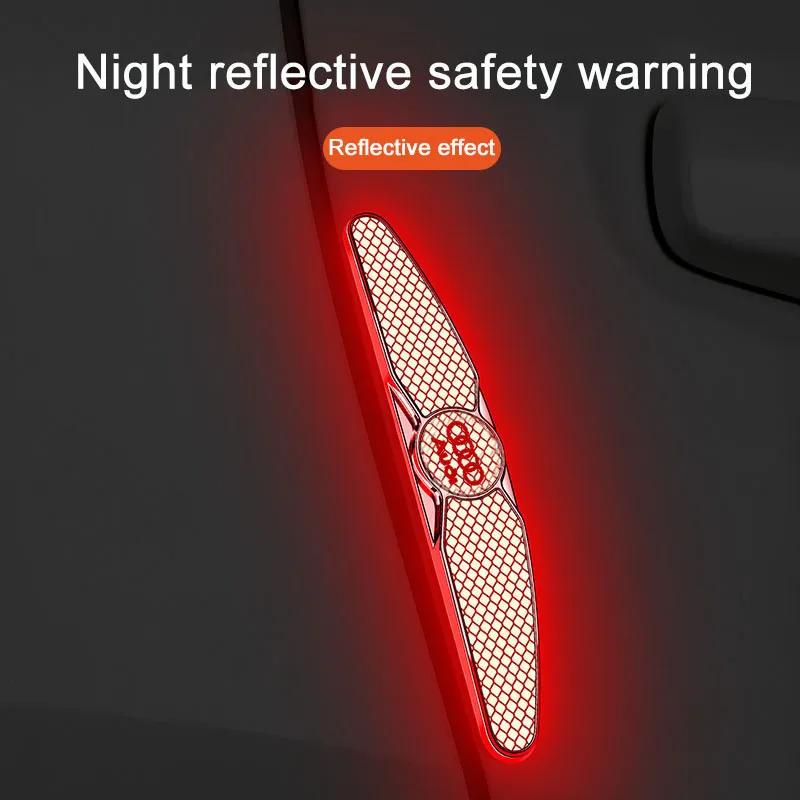 Car Metal Carbon Fiber Door Anti-collision Strip Protects For V1 Sline A3 A4 A5 A6 A7 A8 Q2 Q3 Q5 Q7 Q8 TT S3 S4 S5 Luminous