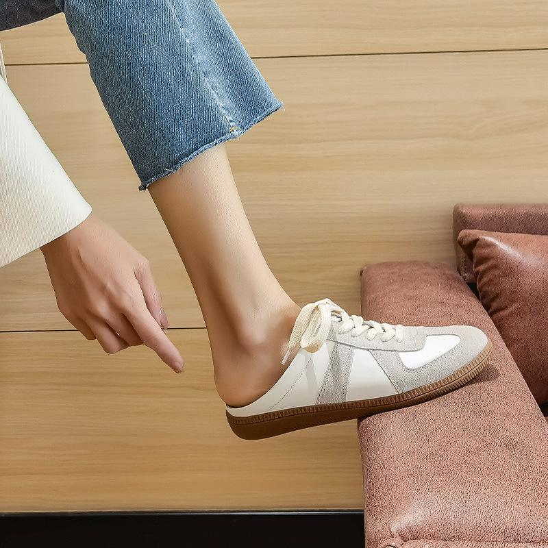 

Виноградная женщина, ретро стиль Гонконга, круглый носок, сочетание цветов, повседневные кеды на шнуровке, немецкие тренировочные маленькие белые туфли женские весенне-осенние 44 size