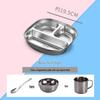304 Stainless Steel Divided Kids' Meal Plate